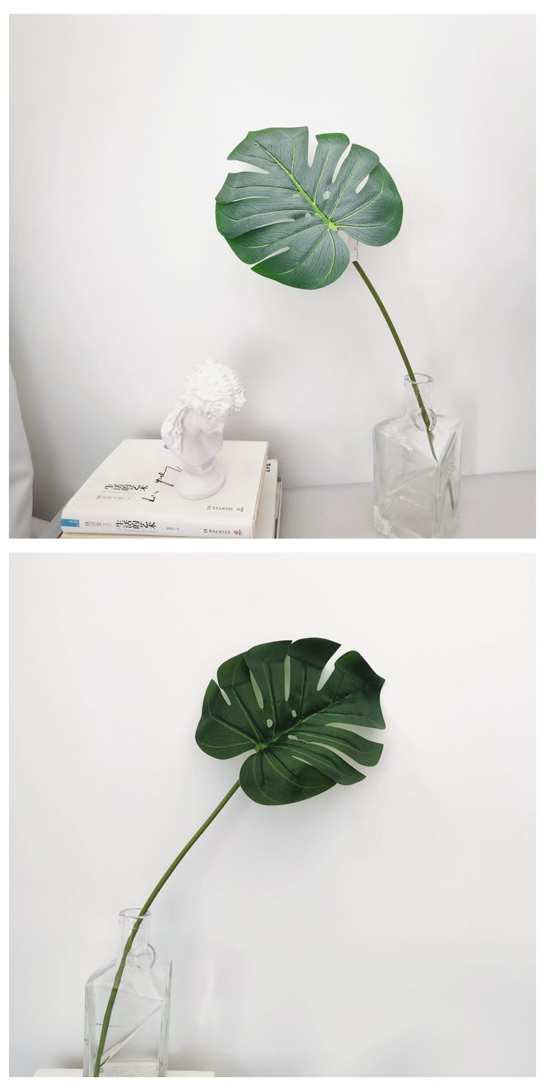 wholesale artificial turtle leaf monstera plant for home and wedding decoration fake monstera leaves stem