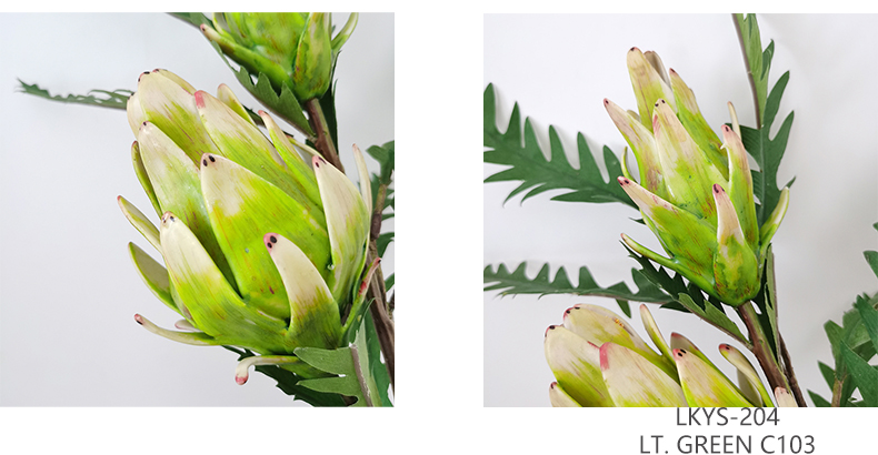 valentine's day decoration wedding flower 2 heads artificial protea cynaroides tropical flower king protea flower