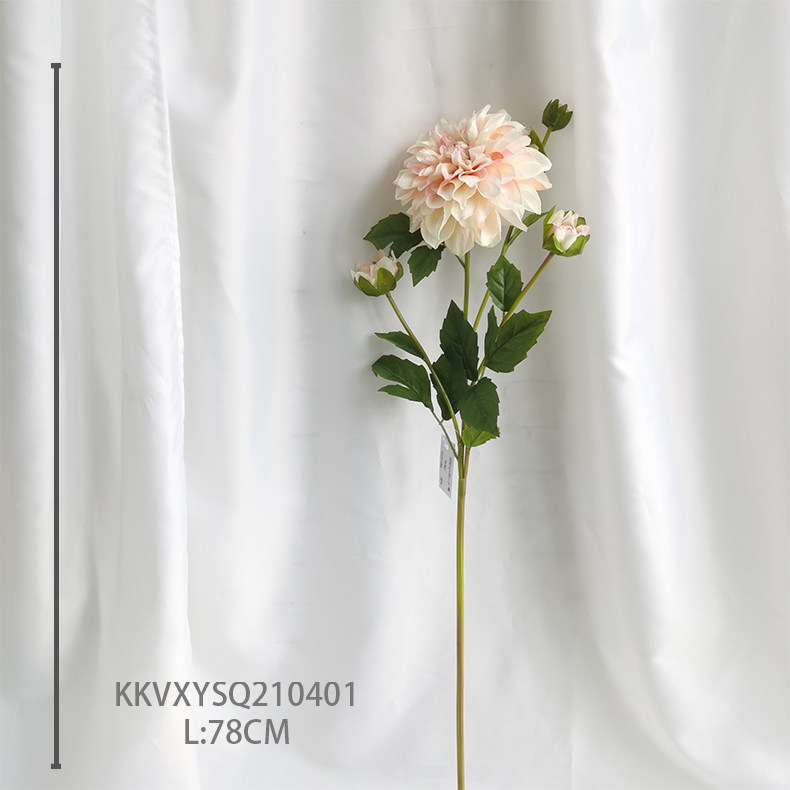 Whollesale artificial plastic silk dahlia flower home wedding decoration silk decorative simulation flowers manufacturer