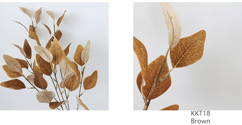 Wedding decor simulation Eucalyptus leaves spray branches artificial silk leaves stems