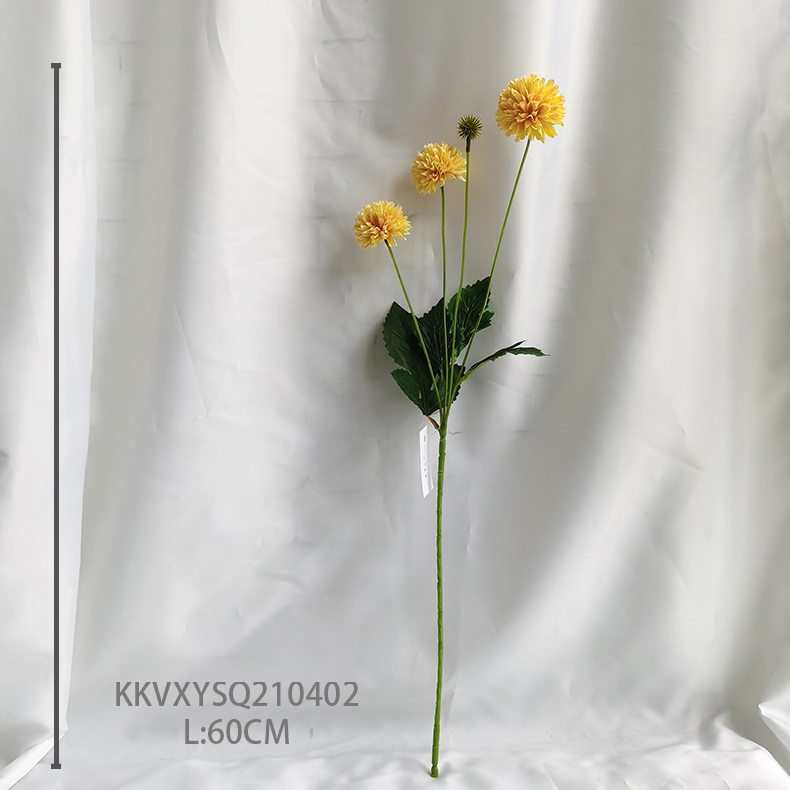 Simulation 3 heads ajaniopsis penicilliformis home decor manufacturer artificial wedding decoration flowers