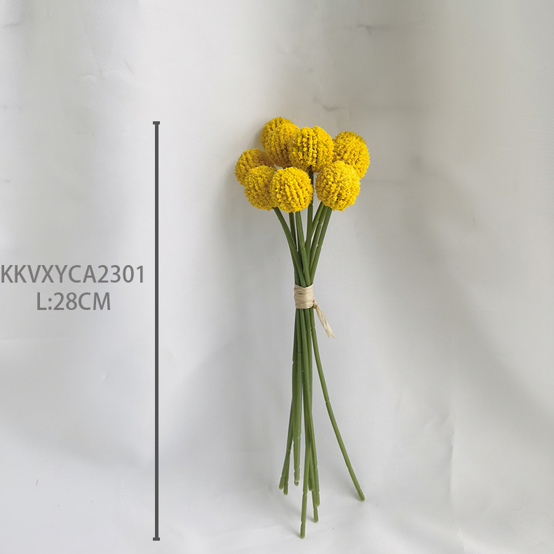 Simulation Craspedia globosa Craspedia artificial flowers manufacturer home wedding decoration faux flowers