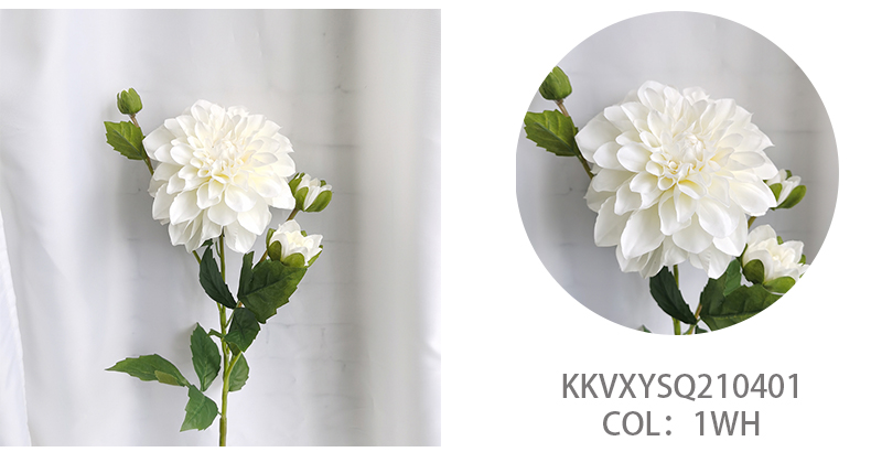 Whollesale artificial plastic silk dahlia flower home wedding decoration silk decorative simulation flowers manufacturer