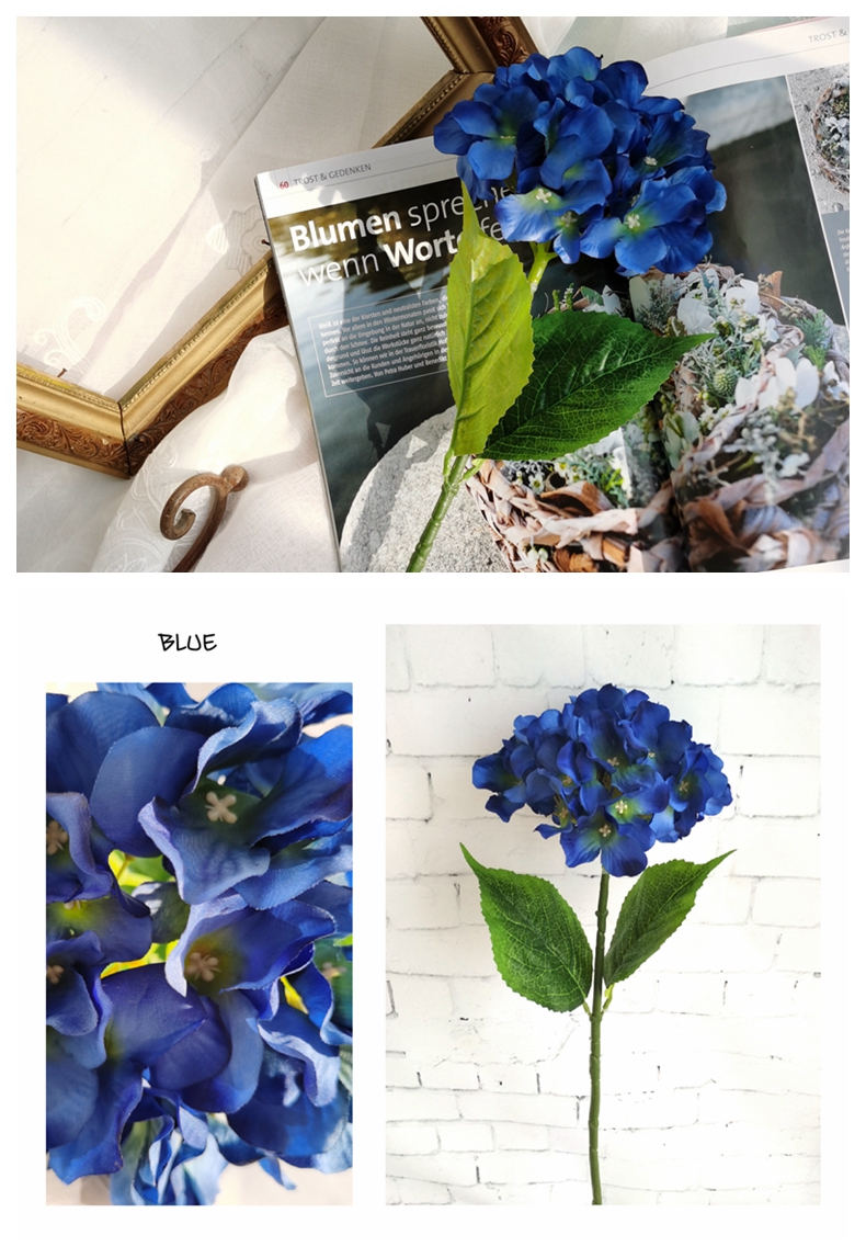 Artificial 67cm silk hydrangea spray for home party spring wedding decoration