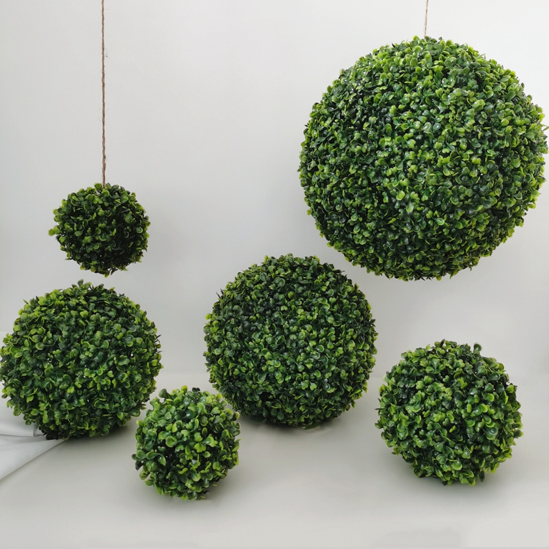Amazon hot selling garden decoration outdoor boxwood grass plants topiary grass ball artificial grass ball