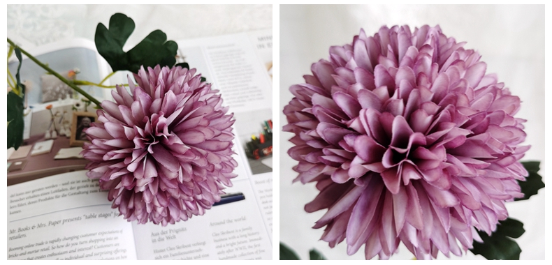 Simulation decorative flowers branch wholesale single Bolocephalus saussureoides long stem artificial silk flower