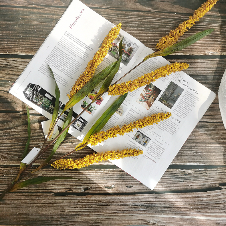 Artificial flower autumn earhead icker millet simulation pampas grass for home decoration