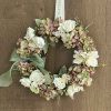 Amazon top seller mini artificial silk flower wreath for front door with boxes wholesale fabric rose flower/leaf wreath