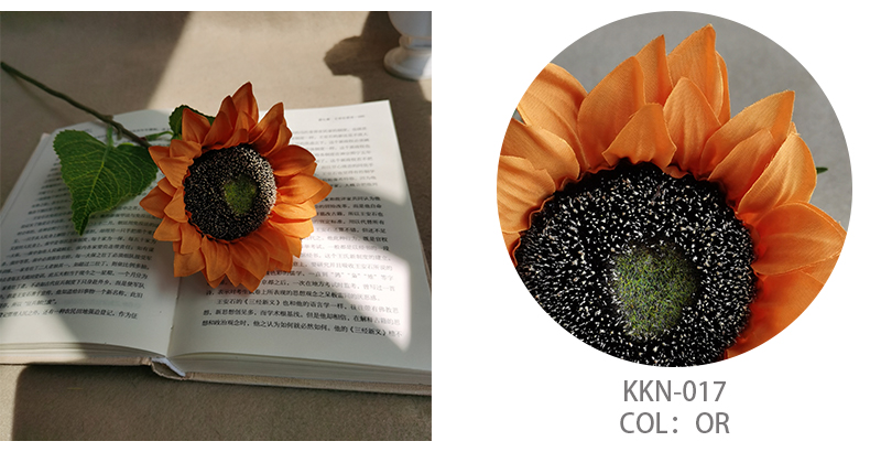 Simulation silk flowers wedding artificial real touch sunflower stem fake flowers spray manufacturer