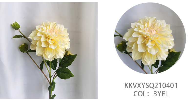 Whollesale artificial plastic silk dahlia flower home wedding decoration silk decorative simulation flowers manufacturer