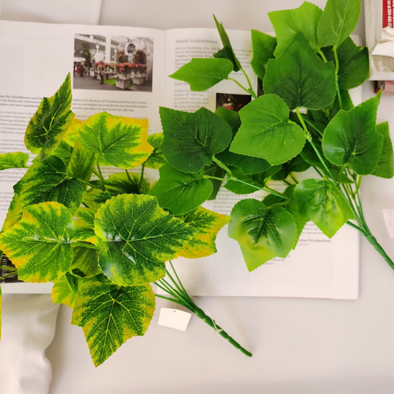 Artificial flower plant leaf green plant leaf artificial flower wall decoration