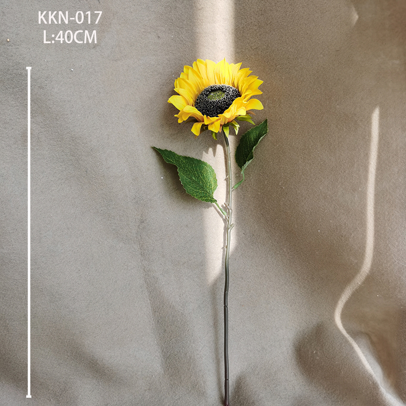 Simulation silk flowers wedding artificial real touch sunflower stem fake flowers spray manufacturer