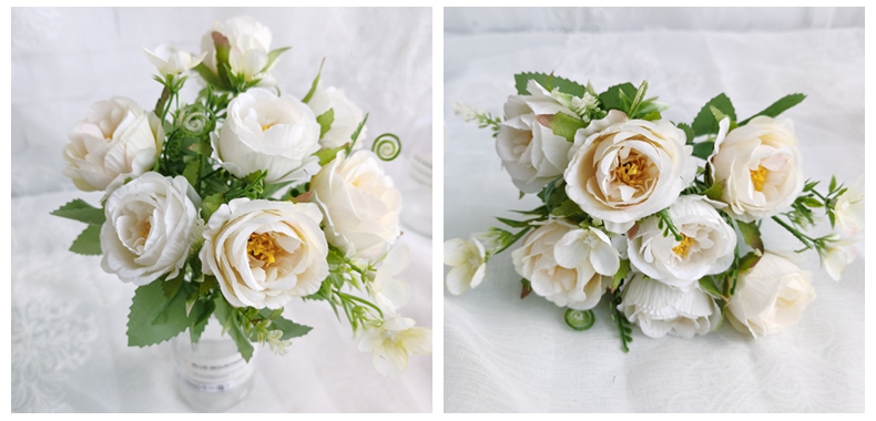 Silk Artificial Flowers Rose for Wedding Bouquet Mother's Day