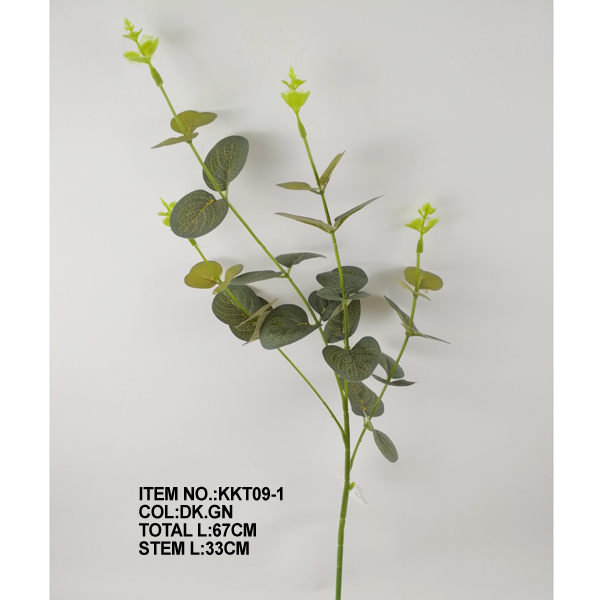 Hot Sale High Quality Artificial Eucalyptus Spray  With 48 Leaves For Home Decoration