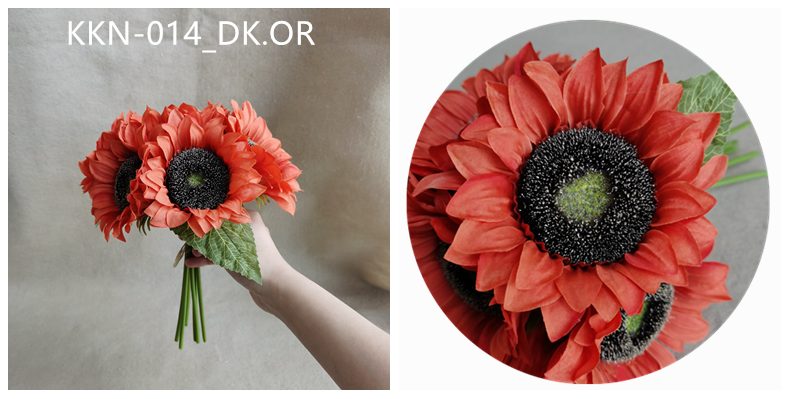 High quality faux artificial flower silk sunflower bouquet centerpiece flower home accessories decoration