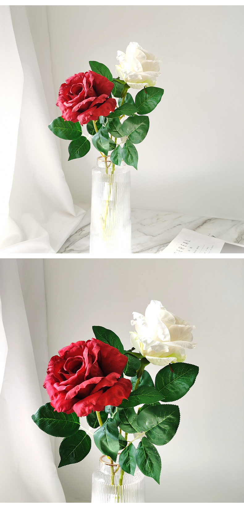 Artificial silk flower manufacturer wedding simulation rose flower party home decor