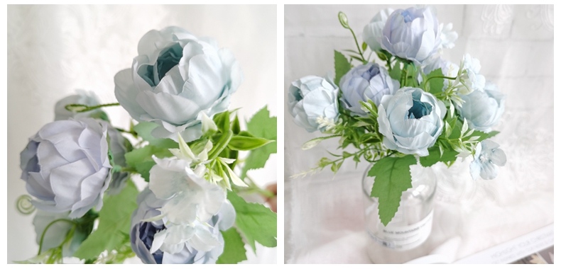 Home decoration colorful artificial peony bouquet silk artifical flower