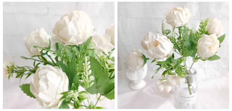 Home decoration colorful artificial peony bouquet silk artifical flower