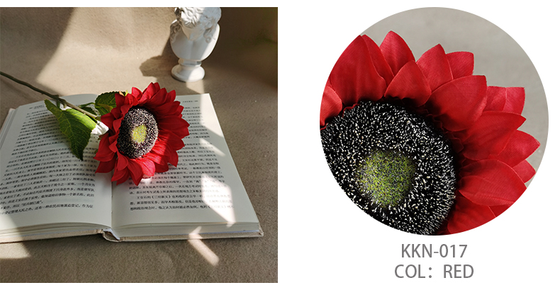 Simulation silk flowers wedding artificial real touch sunflower stem fake flowers spray manufacturer