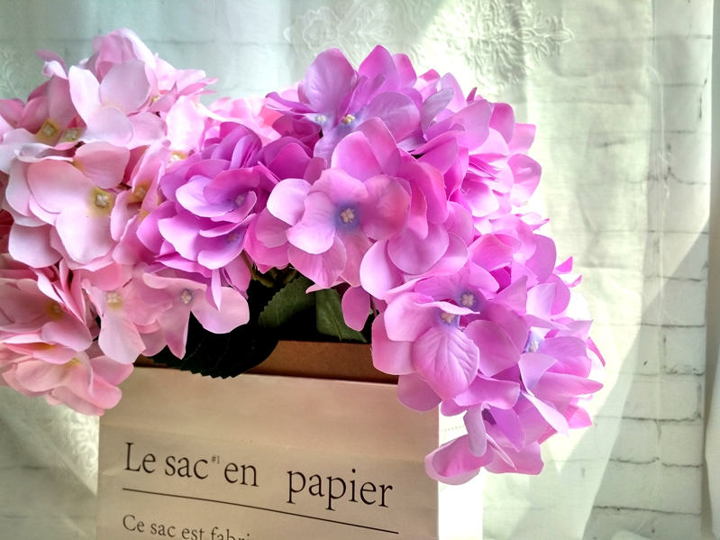 Wholesale Artificial Hydrangea  Flower bouquet  for home  wedding decoration