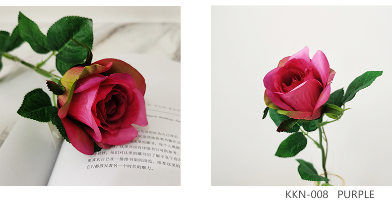 Cheap silk flowers Artificial roses flower branches for home decoration popular simulation rose stem decor