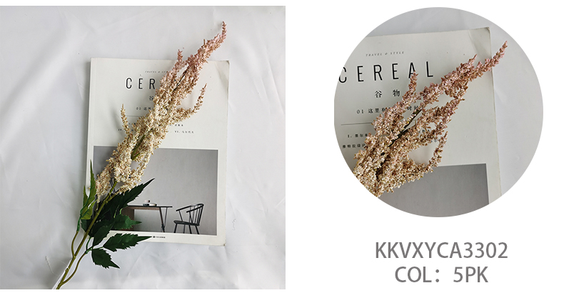 wholesale simulation flowers long stem astilbe chinensis spray home wedding decoration artificial flowers manufacturer