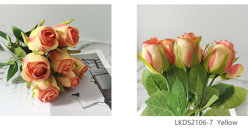 San Valentino, mazzi di rose artificiali in seta, simulazione di cespugli di fiori di rosa, decorazione per feste a casa di nozze