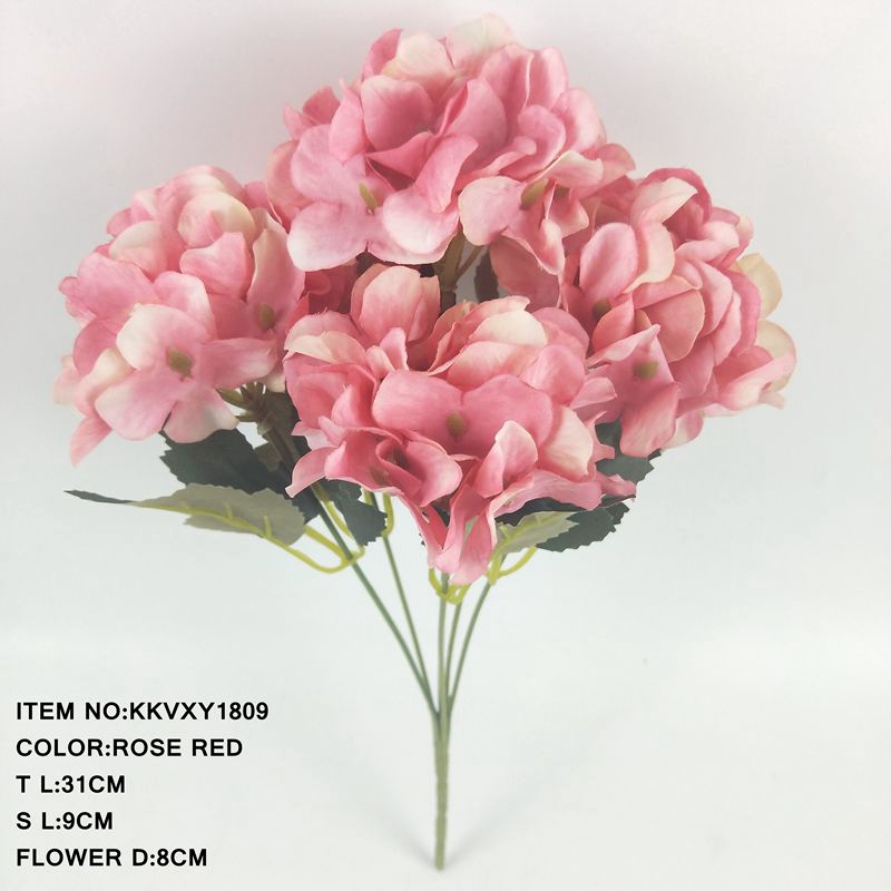 Nuovo bouquet di fiori di ortensia artificiale di alta qualità per la decorazione domestica