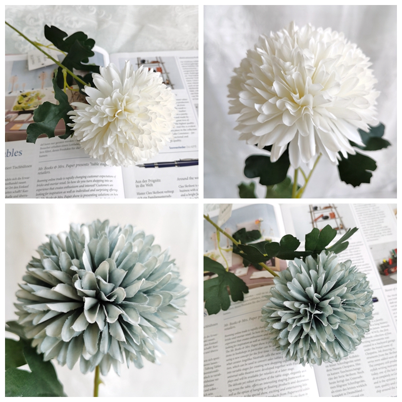 Simulation decorative flowers branch wholesale single Bolocephalus saussureoides long stem artificial silk flower