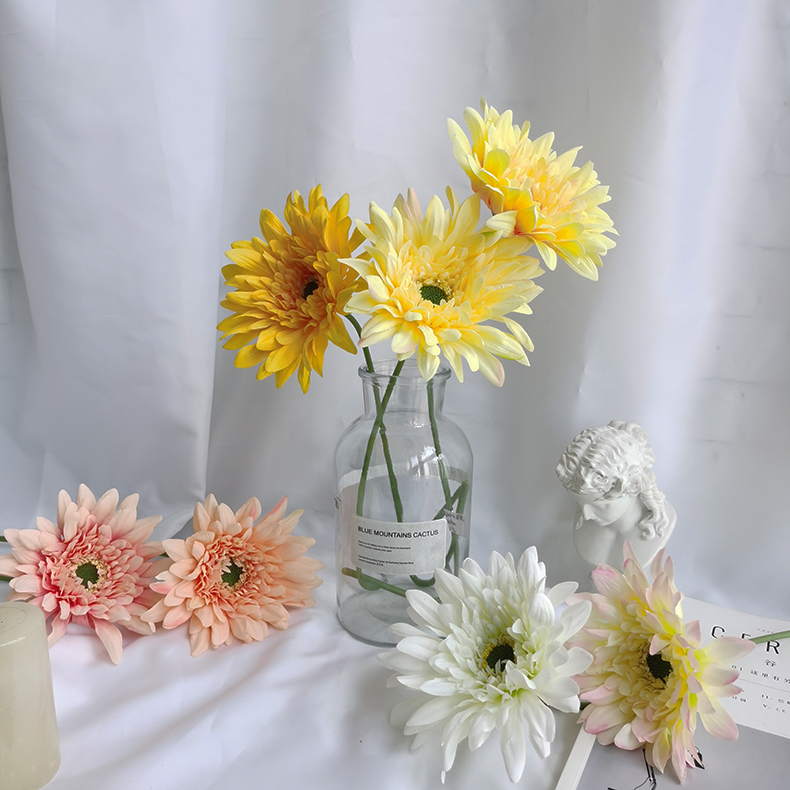 Wedding home decoration artificial flowers manufacturer simulation african daisy silk decorative flower