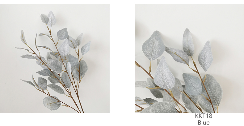 Wedding decor simulation Eucalyptus leaves spray branches artificial silk leaves stems