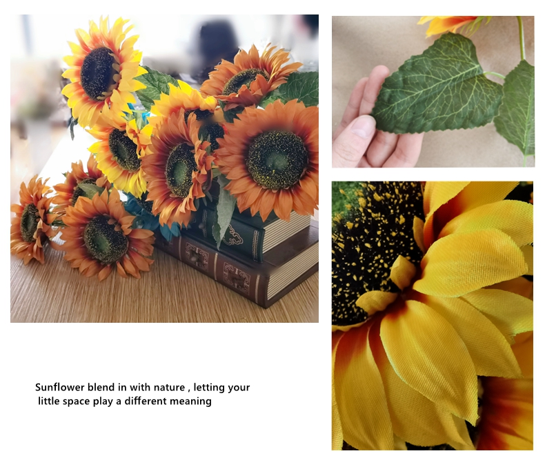 wholesale flowers artificial sunflower decoration wedding home decor simulation silk sunflower stem