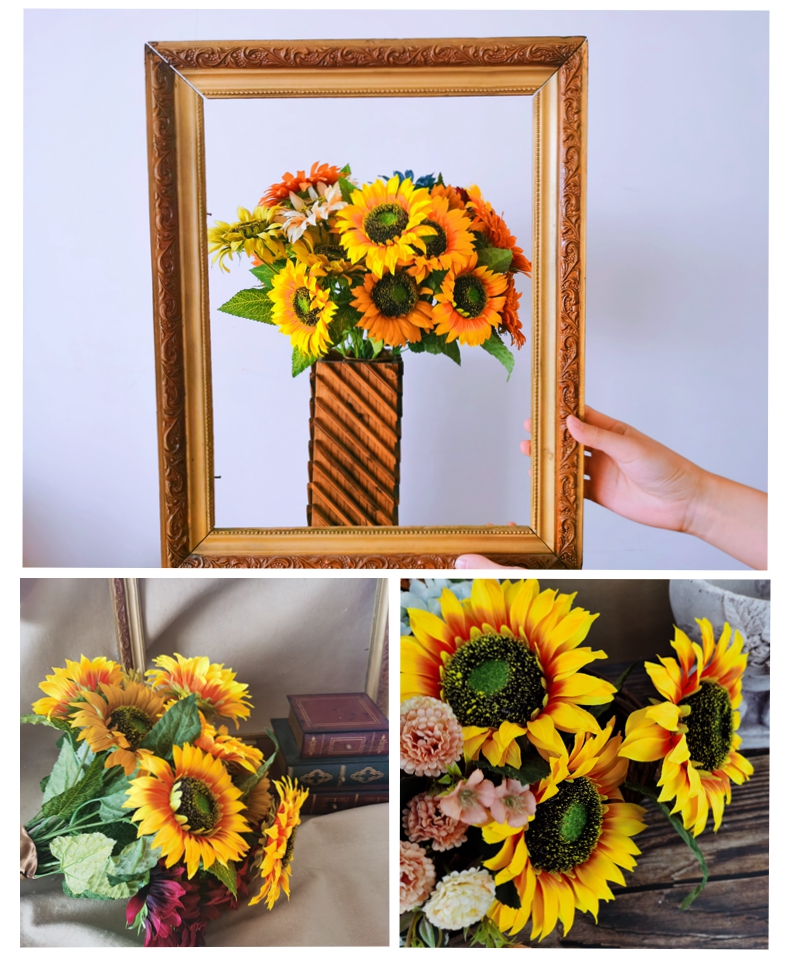 wholesale flowers artificial sunflower decoration wedding home decor simulation silk sunflower stem