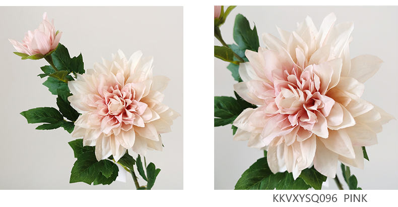 Real touch cheap artificial dahlia silk flower single stem for DIY wedding bouquets bunch party home decor